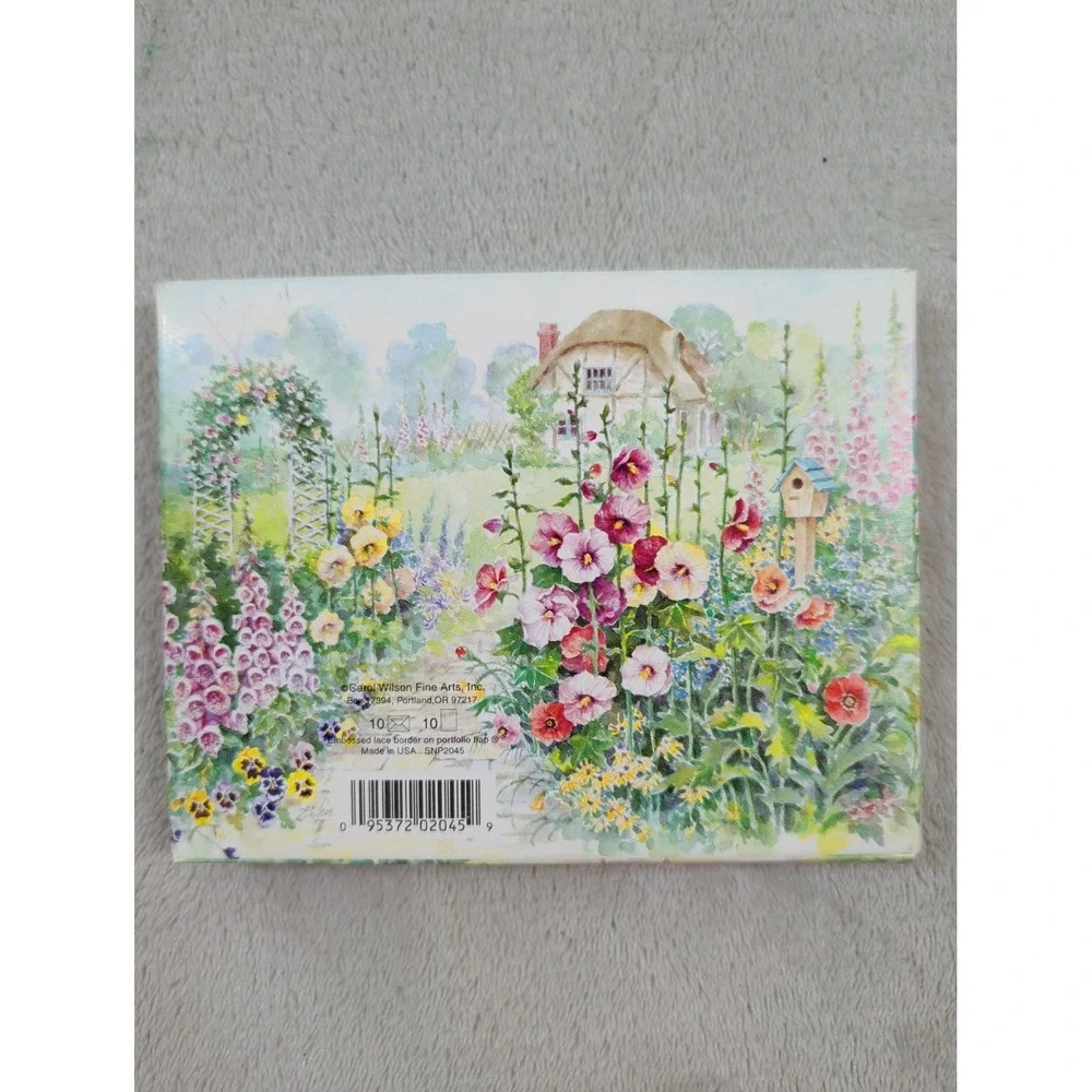 Carol Wilson Fine Arts Rose Garden Embossed Lace Note Cards 10 Count NP2045